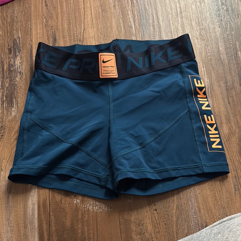 Nike Blue Athletic Shorts Moisture-Wicking Performance